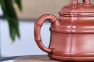 《四方竹鼎》宜兴工艺美术师手工紫砂壶底槽青料茶壶茶具