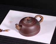 《君子竹》宜兴紫砂壶工艺美术师手工紫泥泡茶壶茶具