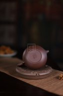 《一粒珠》宜兴一粒珠紫砂工艺美术师手工紫泥泡茶壶套壶
