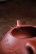 《景舟石瓢》宜兴助理工艺美术师手工紫砂壶红皮龙料茶壶石瓢茶具