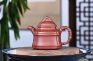 《四方竹鼎》宜兴工艺美术师手工紫砂壶底槽青料茶壶茶具