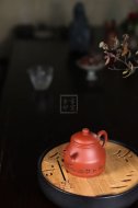 《饮月》宜兴市紫砂壶红皮龙全手工工艺美术师制作月饮茶具套壶