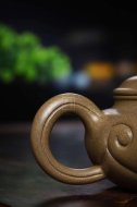 《仿古如意》宜兴紫砂壶茶壶仿古如意茶具全手工顶级蟹壳青