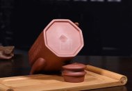 《八卦》宜兴高级工艺美术师手工紫砂壶清水泥料茶壶茶具