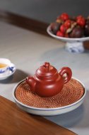 《大度》宜兴紫砂壶工艺美术师原矿掇球紫砂茶具大红袍壶