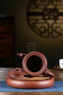 《三友》宜兴紫砂壶工艺美术师手工紫泥竹段壶茶具泡茶壶