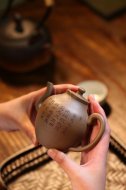 《橄榄》宜兴紫砂壶全手工青灰段泥