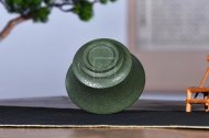 《百寿盖碗》宜兴紫砂茶壶名家工艺美术师民国绿200cc