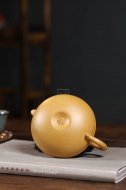 《线圆》宜兴紫砂壶高级工艺美术师手工刻绘茶壶茶具黄金段泥线圆