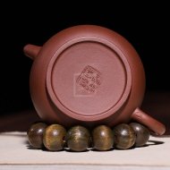 《巨轮》宜兴紫砂壶助理工艺美术师手工小容量功夫茶壶底槽青巨轮