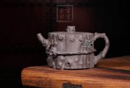 《束柴三友》宜兴紫砂壶手工高级工艺美术师大师收藏级茶壶清灰泥束柴三友