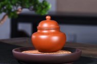 《掇球套组》宜兴紫砂壶助理工艺美术师手工茶壶茶具朱泥掇球