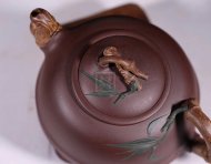 《君子竹》宜兴紫砂壶工艺美术师手工紫泥泡茶壶茶具