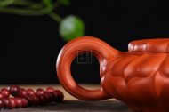 《扁合菱》宜兴朱泥紫砂壶全纯手工茗家合菱紫砂茶壶