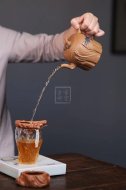 《松鼠葡萄桩》宜兴高级工艺美术师手工紫砂壶茶壶具段泥花器