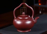 《梵华提梁》纯手工高级工艺美术师宜兴紫砂创新提梁壶紫泥泡茶壶套壶