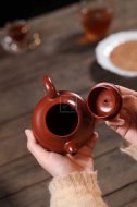 《沁泉壶》宜兴紫砂壶工艺美术师手工大红袍泡茶壶具