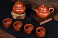 《掇球套组》宜兴紫砂壶助理工艺美术师手工茶壶茶具朱泥掇球