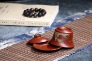 《山水如画》宜兴紫砂壶全手工朱泥茶具茶壶