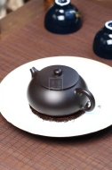 《小圆珠》宜兴工艺美术师全手工黑朱泥圆珠紫砂壶茶具