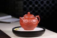 《如意祥龙》宜兴纯高级工艺美术师全手工红皮龙紫砂壶宫灯茶具