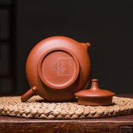 《玉柱》宜兴紫砂助理工艺美术师手工底槽青泡茶壶套壶