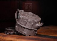 《束柴三友》宜兴紫砂壶手工高级工艺美术师大师收藏级茶壶清灰泥束柴三友