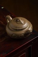 《仿古如意》宜兴紫砂壶茶壶仿古如意茶具全手工顶级蟹壳青