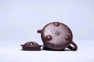 《金丝石瓢》宜兴紫砂茶壶工艺美术师保真纯手工紫泥石瓢