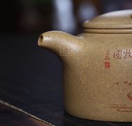 《牛盖莲子》宜兴紫砂壶助理工艺美术师手工茶壶茶具本山绿泥牛盖莲子