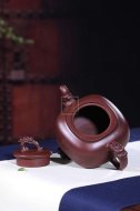《清心雅逸》宜兴紫砂壶工艺美术师纯手工创新壶泡茶壶底槽青茶具