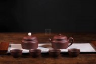 《德钟套组》宜兴紫砂壶德钟民间艺人手工紫泥泡茶壶礼品