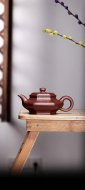 《六方舒扁壶》宜兴底槽青紫砂壶纯手工茶壶茶具