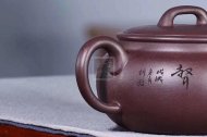 《桥梁扁鼓》宜兴紫砂壶工艺美术师手工刻绘茶壶茶具紫泥