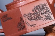 《六方荣华》宜兴紫砂壶六方底槽青泡茶壶