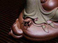 《逍遥弥勒佛》宜兴紫砂壶民间艺人手工底槽青紫砂壶茶具