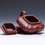 《抽角四方》宜兴底槽青工艺美术师手工紫砂壶茶具四方