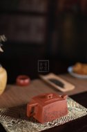 《云卷飞泉》宜兴紫砂壶高级工艺美术师手工降坡泥降坡泥茶壶茶具四方