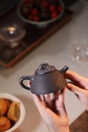 《霸王瓢》宜兴石瓢紫砂壶实力派名家手工茶壶黑铁砂紫砂壶