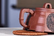 《凤竹》功夫茶具茶壶宜兴名家手工紫砂壶紫泥四方