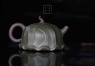 《荷叶》宜兴名家紫砂壶工艺美术师手工民国绿，紫泥功夫茶具茶壶家用