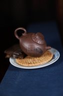 《渔翁》宜兴紫砂壶全手工茶壶老师茶具底槽青渔翁壶