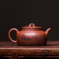 《如意神韵》茶具茶壶宜兴手工紫砂壶底槽青