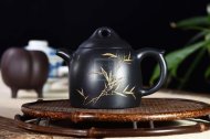 《秦权》宜兴紫砂壶全手工工艺美术师茶具纯泡茶壶稀有乌金泥秦权