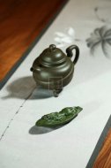 《三足龙泉》宜兴紫砂壶工艺美术师纯手工民国绿泡茶壶创新壶茶具