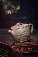 《泥绘汉瓦》宜兴紫砂壶工艺美术师手工青段泡茶壶茶具汉瓦