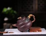 《福禄》宜兴紫砂壶葫芦紫砂泡茶壶紫泥手工工艺美术师紫砂茶具