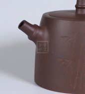 《竹节汉铎》宜兴紫砂壶民间艺人手工紫泥汉铎壶茶具泡茶壶