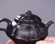 《紫玉菱花煮茶图》