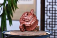 《四方竹鼎》宜兴工艺美术师手工紫砂壶底槽青料茶壶茶具